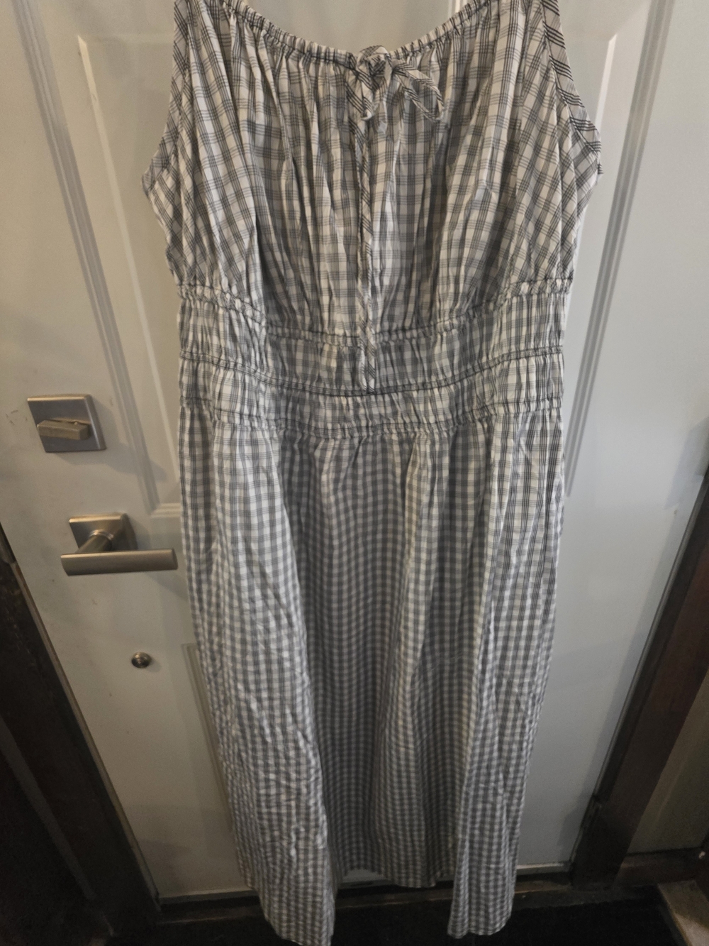 Universal Thread Blue and White Gingham Maxi Dress